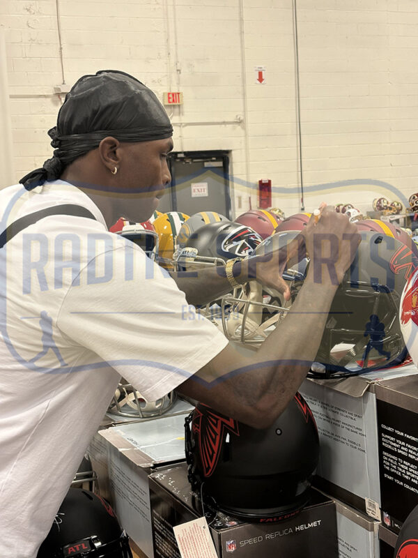 Julio Jones Signed Atlanta Falcons Speed Authentic NFL Helmet - Image 5
