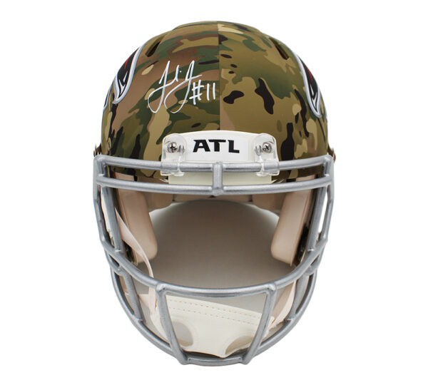 Julio Jones Signed Atlanta Falcons Speed Authentic Camo NFL Helmet - Image 3
