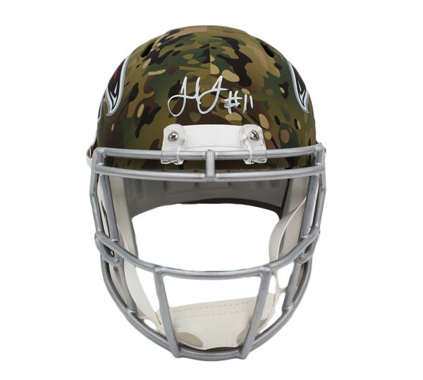 Julio Jones Signed Atlanta Falcons Speed Full Size Camo NFL Helmet - Image 3