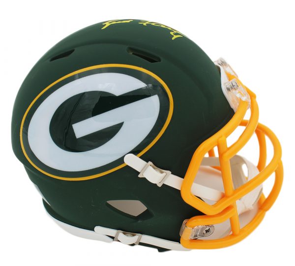 Brett Favre Signed Green Bay Packers Speed AMP NFL Mini Helmet - Image 2