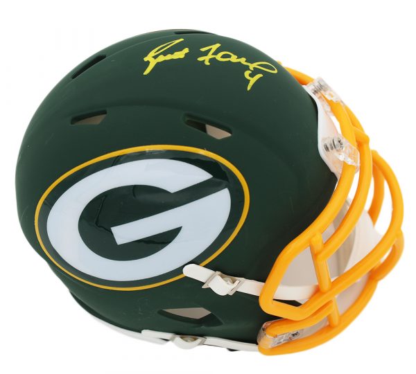 Brett Favre Signed Green Bay Packers Speed AMP NFL Mini Helmet