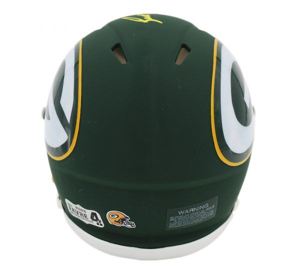 Brett Favre Signed Green Bay Packers Speed AMP NFL Mini Helmet - Image 3