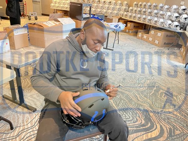 Robert Mathis Signed Indianapolis Colts Speed Full Size Eclipse NFL Helmet - Image 3