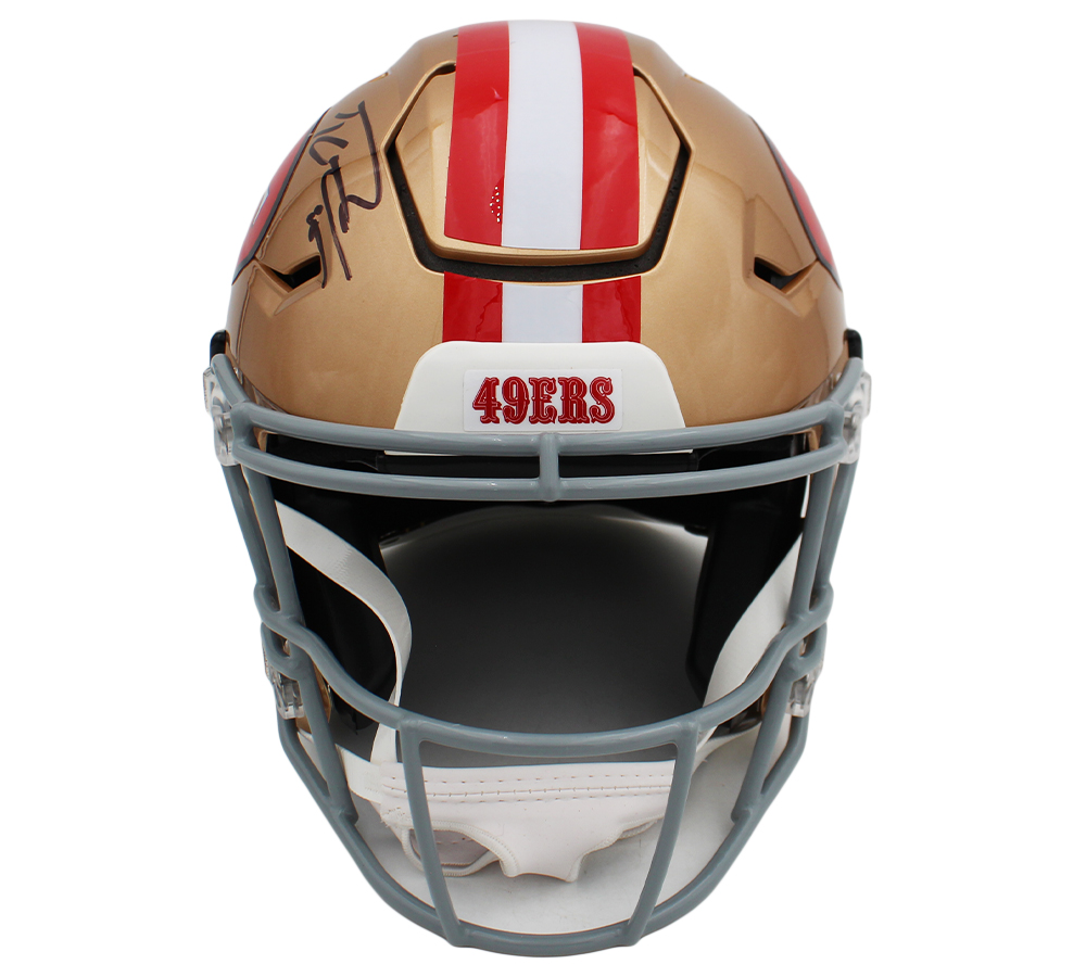 George Kittle Signed San Francisco 49ers Speed Flex Authentic Throwback NFL Helmet - Image 3