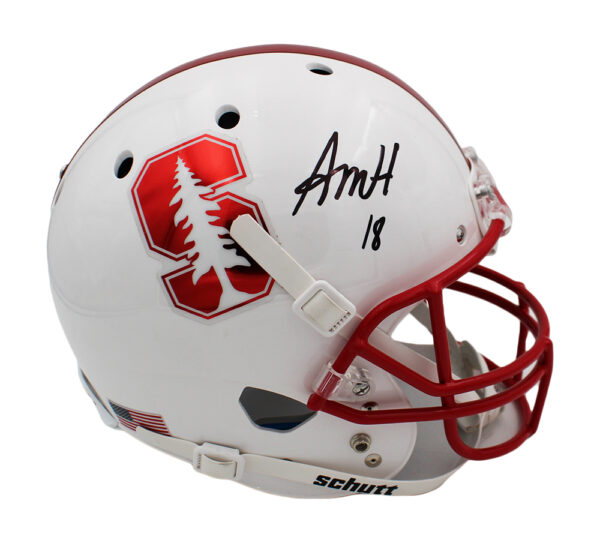 Austin Hooper Signed Stanford Cardinals Schutt Full Size Chrome Decal NCAA Helmet