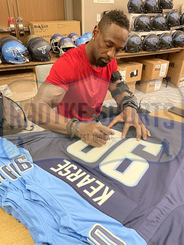 Jevon Kearse Signed Tennessee Custom Navy Blue Jersey - Image 3