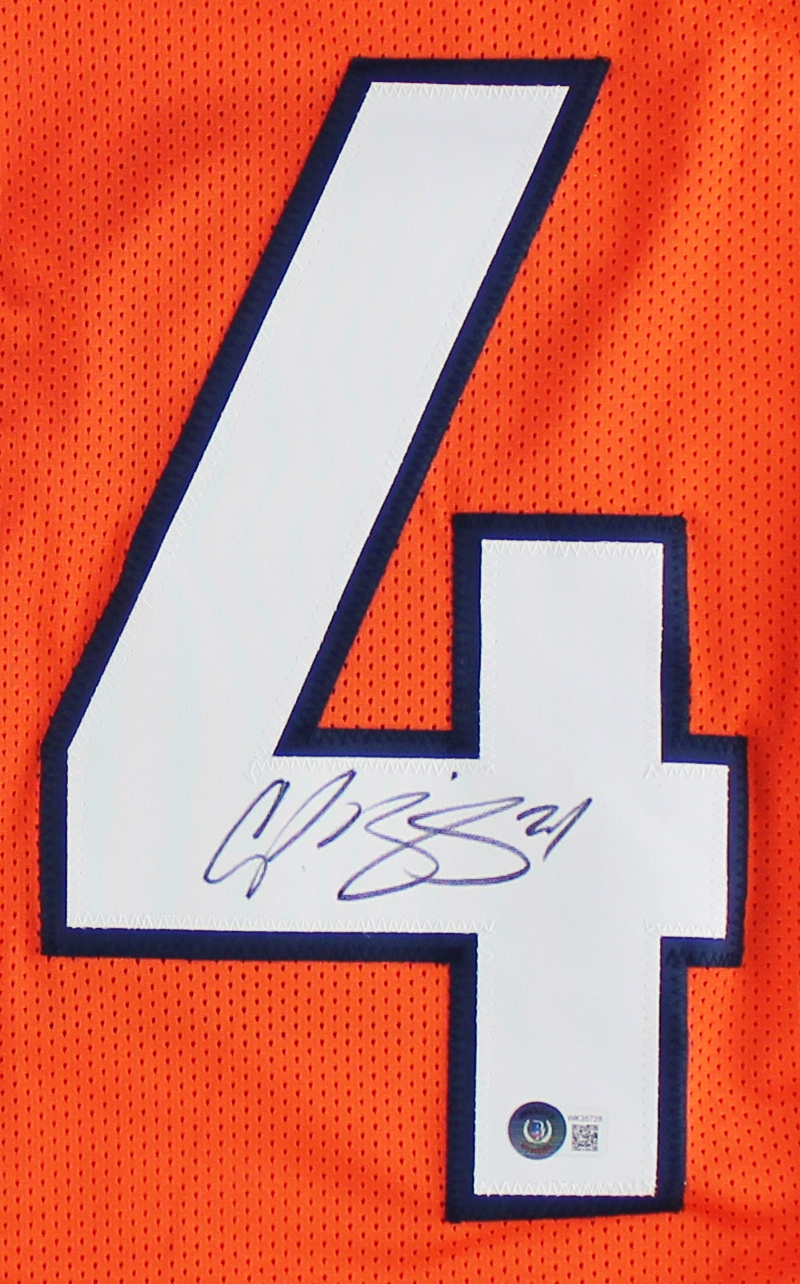 Champ Bailey Signed Denver Custom Orange Jersey - Image 2