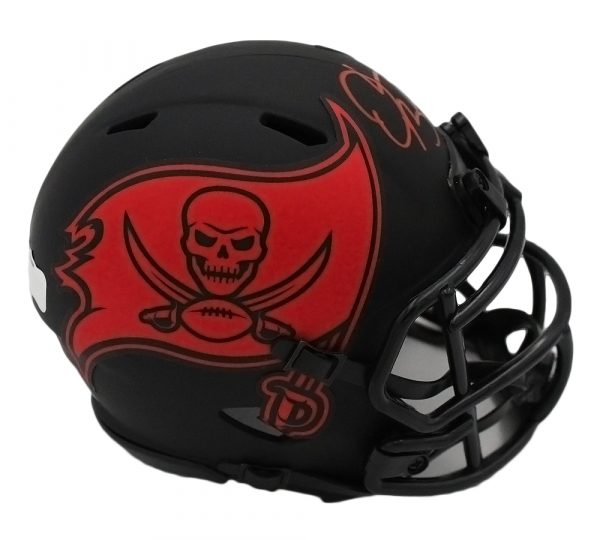 Derrick Brooks Signed Tampa Bay Buccaneers Speed Eclipse NFL Mini Helmet - Image 2