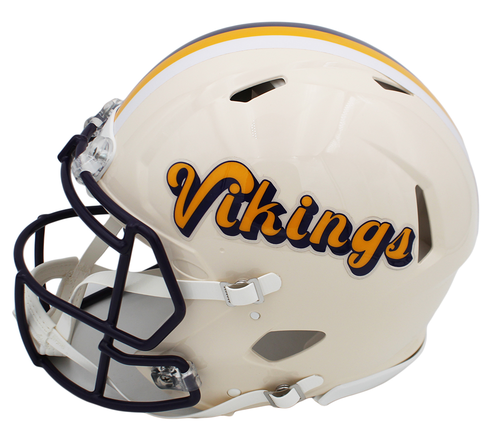 Randy Moss Signed Minnesota Vikings Speed Authentic Retro NFL Helmet - Image 2