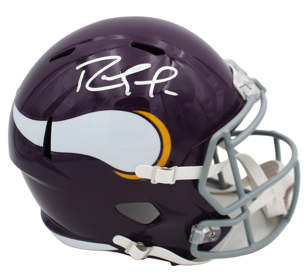 Randy Moss Signed Minnesota Vikings Speed Full Size Throwback 1961-1979 NFL Helmet