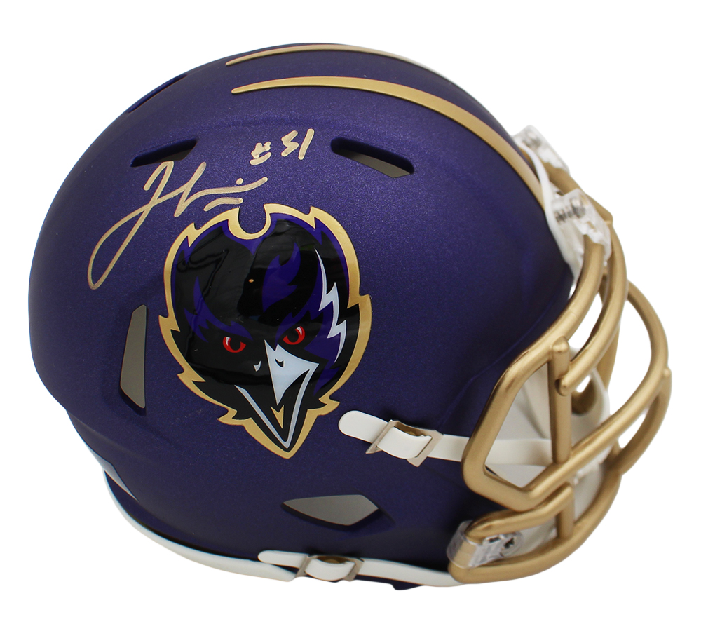 Jamal Lewis Signed Baltimore Ravens Speed Alternate Purple NFL Mini Helmet