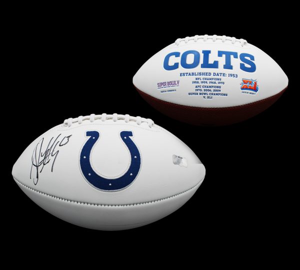 Jeff Saturday Signed Indianapolis Colts Embroidered White NFL Football