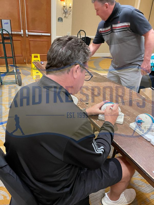 Dan Marino Signed Miami Dolphins Speed NFL Mini Helmet - Image 2