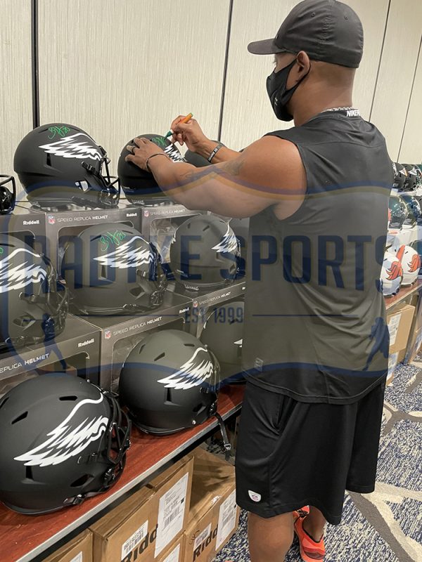 Brian Dawkins Signed Philadelphia Eagles Speed Eclipse NFL Mini Helmet - Image 2