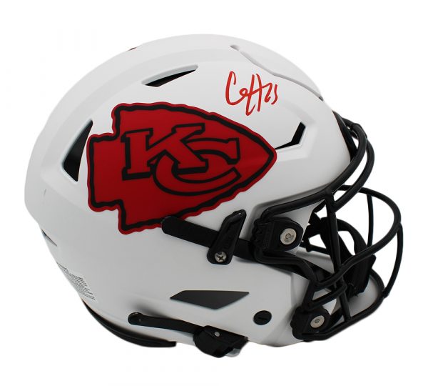 Clyde Edwards Helaire Signed Kansas City Chiefs Speed Flex Authentic Lunar  NFL Helmet - Image 2