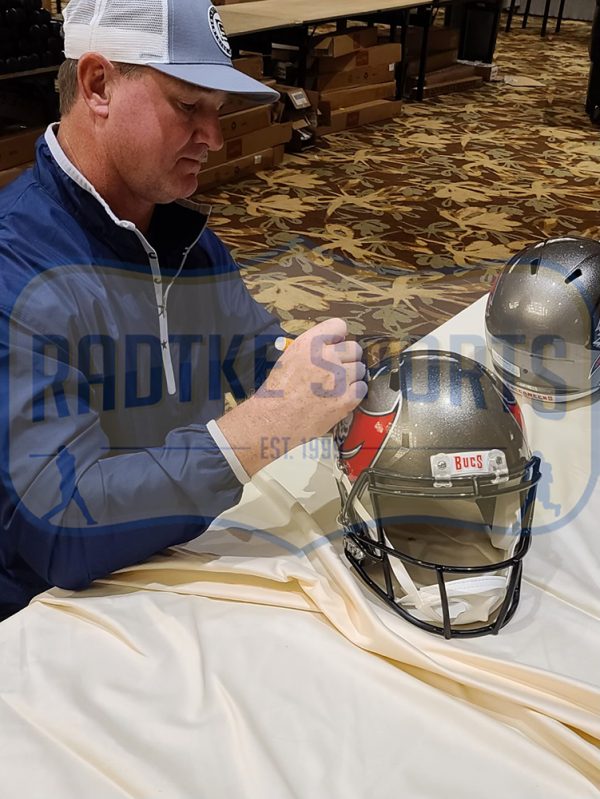 Brad Johnson Signed Tampa Bay Buccaneers Speed Full Size NFL Helmet - Image 3
