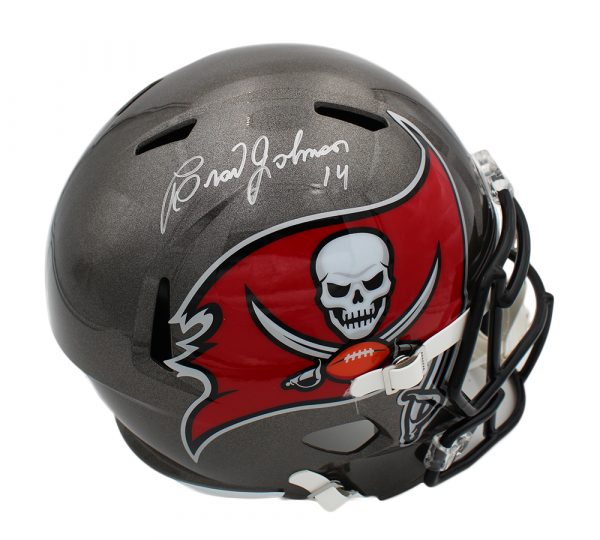 Brad Johnson Signed Tampa Bay Buccaneers Speed Full Size NFL Helmet - Image 2
