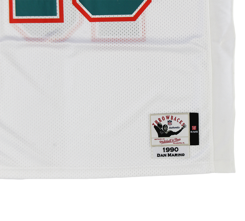 Dan Marino Signed Miami Dolphins Mitchell & Ness Authentic 1990 White NFL Jersey - Image 4
