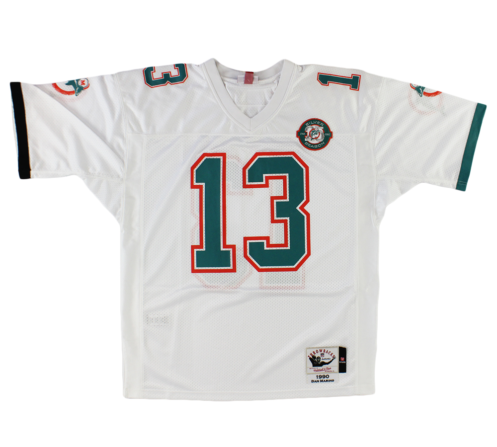 Dan Marino Signed Miami Dolphins Mitchell & Ness Authentic 1990 White NFL Jersey - Image 3