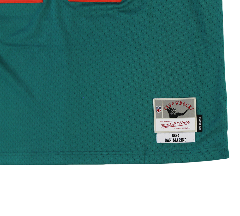 Dan Marino Signed Miami Dolphins Mitchell & Ness Teal NFL Jersey - Image 4