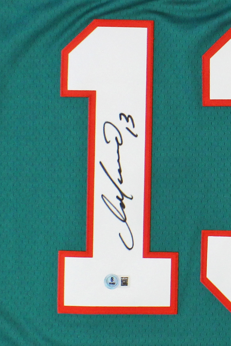 Dan Marino Signed Miami Dolphins Mitchell & Ness Teal NFL Jersey - Image 2