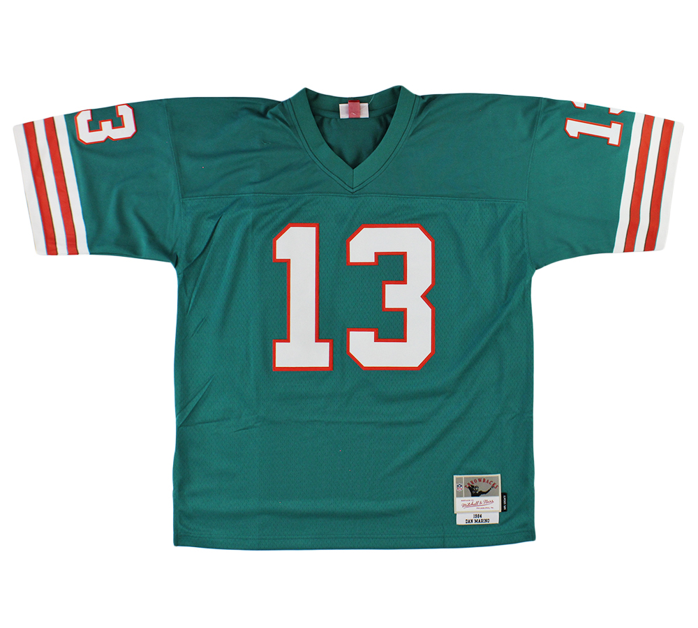 Dan Marino Signed Miami Dolphins Mitchell & Ness Teal NFL Jersey - Image 3