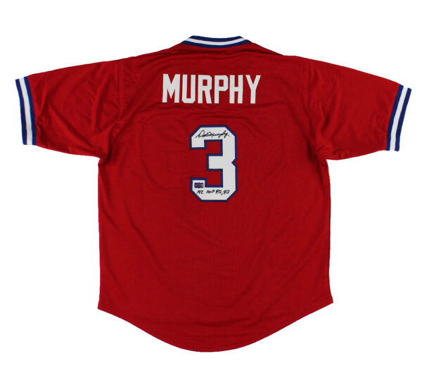 Dale Murphy Signed Atlanta Braves Custom Red MLB Jersey With "82, 83 NL MVP" Inscription