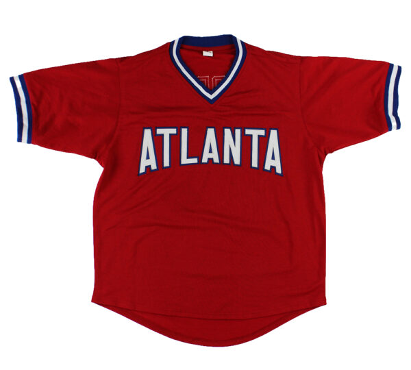 Dale Murphy Signed Atlanta Braves Custom Red MLB Jersey With "82, 83 NL MVP" Inscription - Image 3