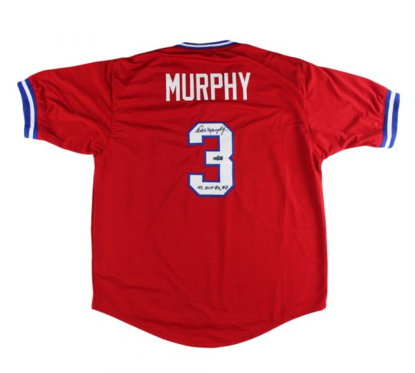 Dale Murphy Signed Atlanta Braves Custom Red MLB Jersey With "82,83NL MVP" Inscription