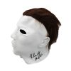 Nick Castle "Michael Myers" Signed "Halloween" White Replica Mask with "The Shape" Inscription