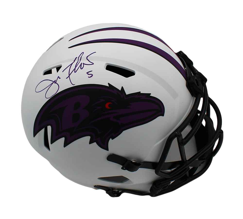 Joe Flacco Signed Baltimore Ravens Speed Full Size Lunar NFL Helmet - Image 2