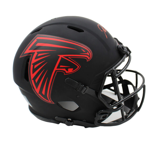 Deion Sanders Signed Atlanta Falcons Speed Authentic Eclipse NFL Helmet - Image 3