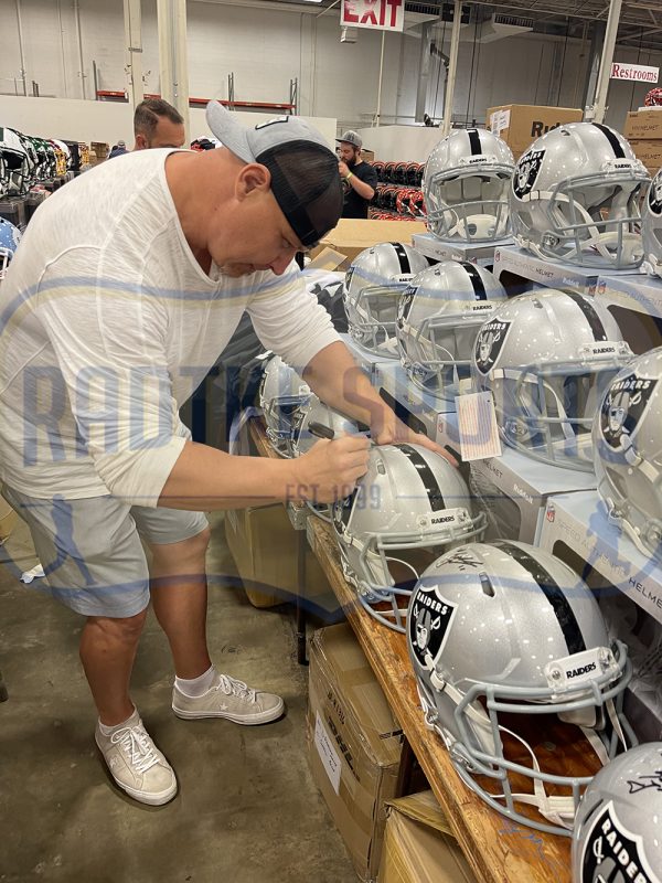 Sebastian Janikowski Signed Las Vegas Raiders Speed Authentic NFL Helmet - Image 2