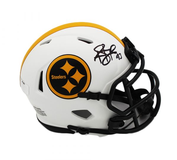 Troy Polamalu Signed Pittsburgh Steelers Speed Lunar NFL Mini Helmet
