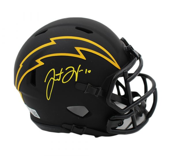 Justin Herbert Signed Los Angeles Chargers Speed Eclipse NFL Mini Helmet