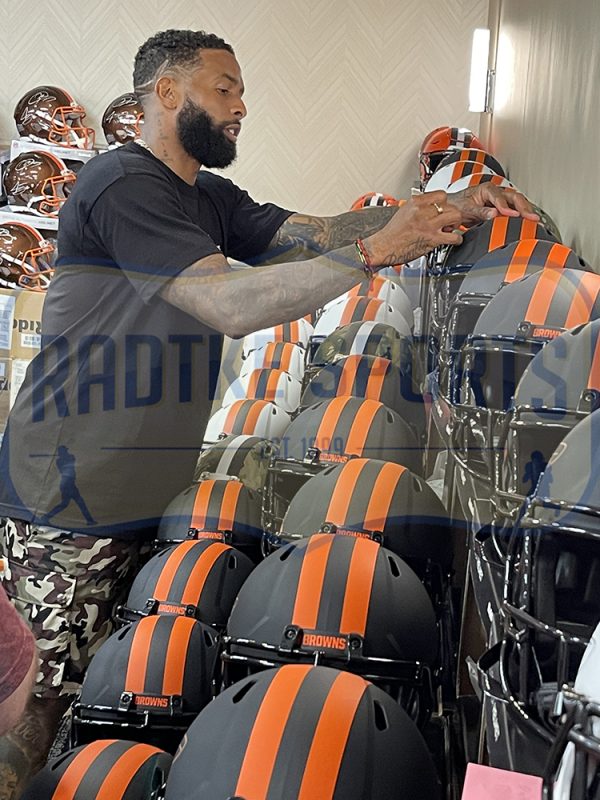 Odell Beckham Jr. Signed Cleveland Browns Speed Authentic Eclipse NFL Helmet - Image 2