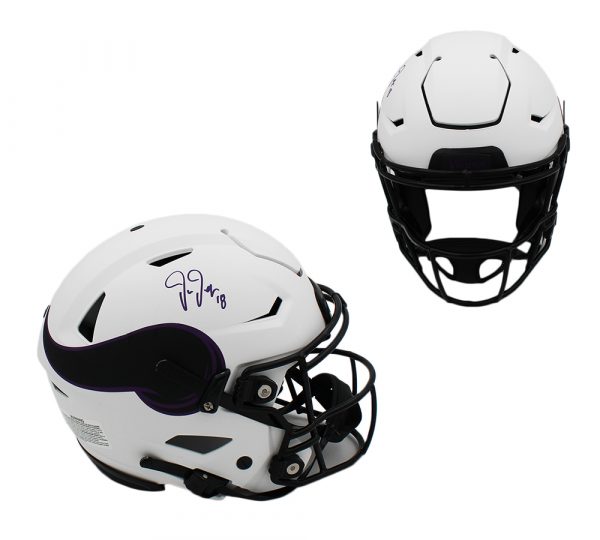 Justin Jefferson Signed Minnesota Vikings Speed Flex Authentic Lunar NFL Helmet