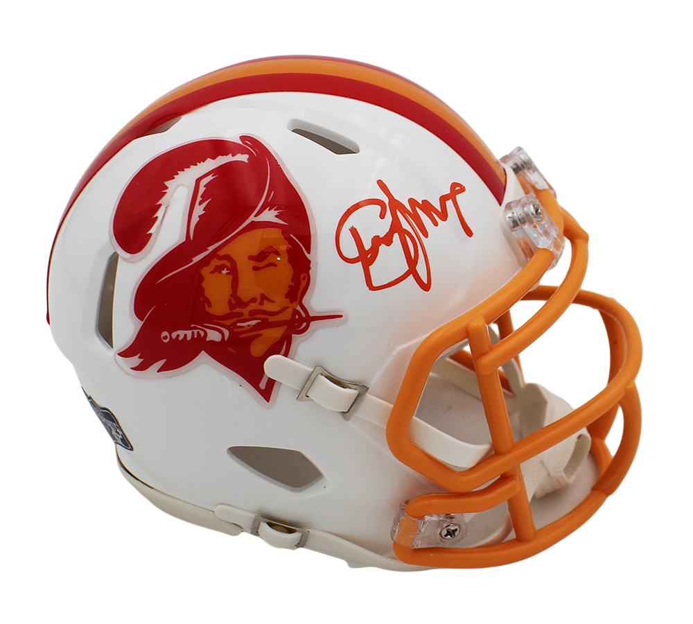 Steve Young Signed Tampa Bay Buccaneers Speed Throwback White NFL Mini Helmet