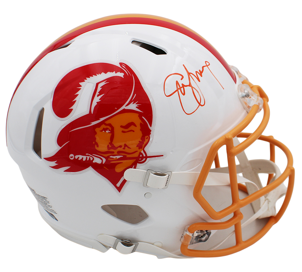 Steve Young Signed Tampa Bay Buccaneers Speed Authentic Throwback White NFL Helmet - Image 2