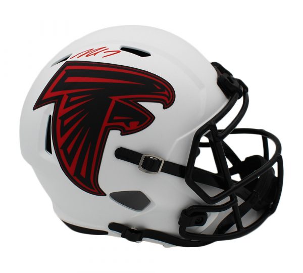 Michael Vick Signed Atlanta Falcons Speed Full Size Lunar NFL Helmet - Image 2