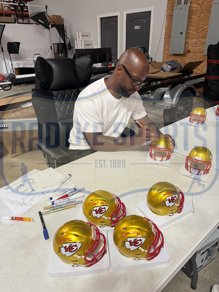 Dante Hall Signed Kansas City Chiefs Speed Flash NFL Mini Helmet - Image 2