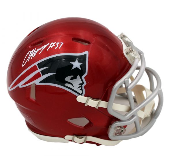 Damien Harris Signed New England Patriots Speed Flash NFL Mini Helmet