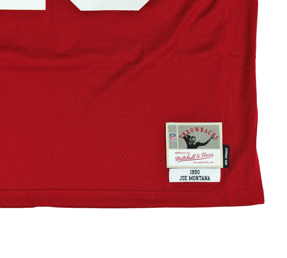 Joe Montana Signed San Francisco 49ers Mitchell & Ness Red NFL Jersey - Image 4