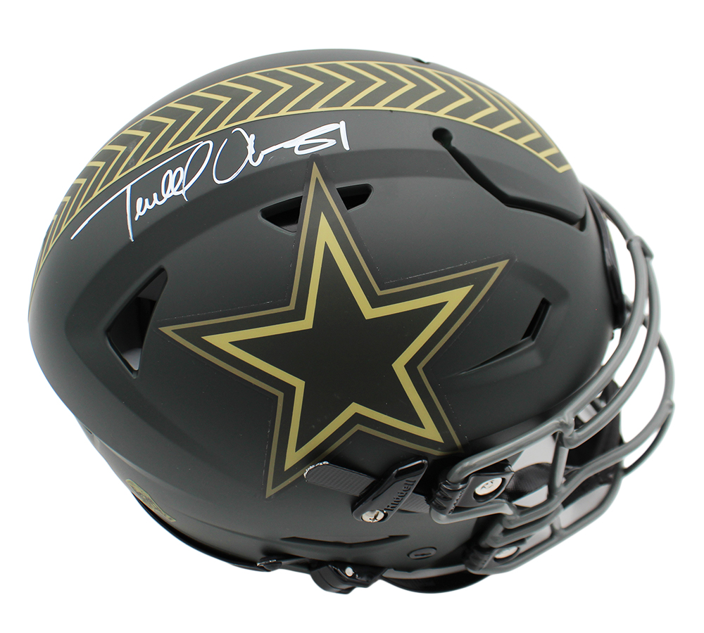 Terrell Owens Signed Dallas Cowboys Speed Flex Authentic Salute to Service 4 NFL Helmet - Image 2