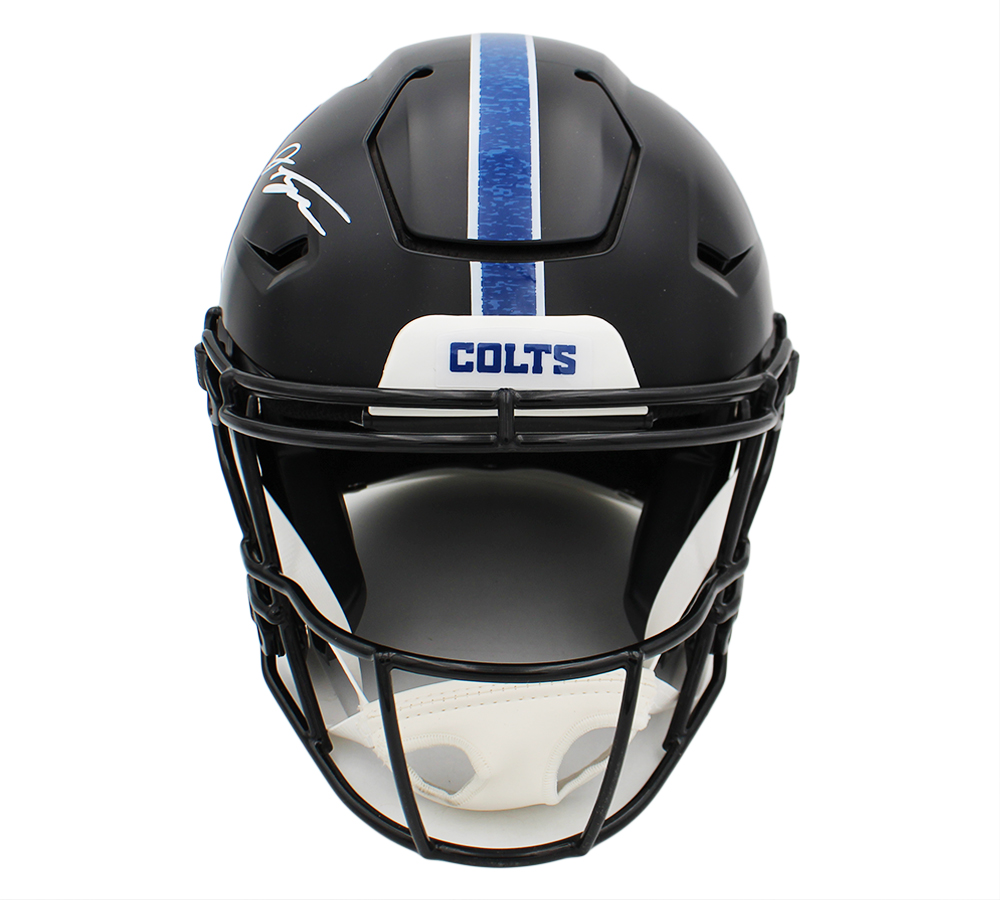 Jonathan Taylor Signed Indianapolis Colts Speed Flex Authentic Alternate Black NFL Helmet - Image 3
