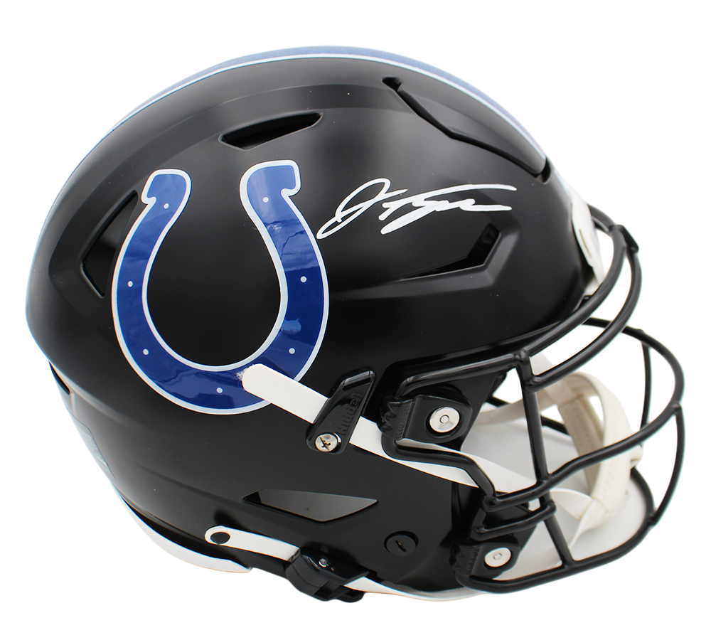 Jonathan Taylor Signed Indianapolis Colts Speed Flex Authentic Alternate Black NFL Helmet - Image 2
