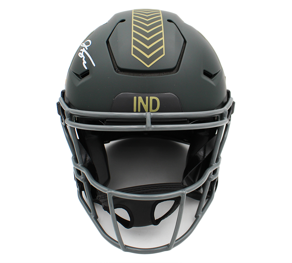 Jonathan Taylor Signed Indianapolis Colts Speed Flex Authentic Salute to Service 4 NFL Helmet - Image 3