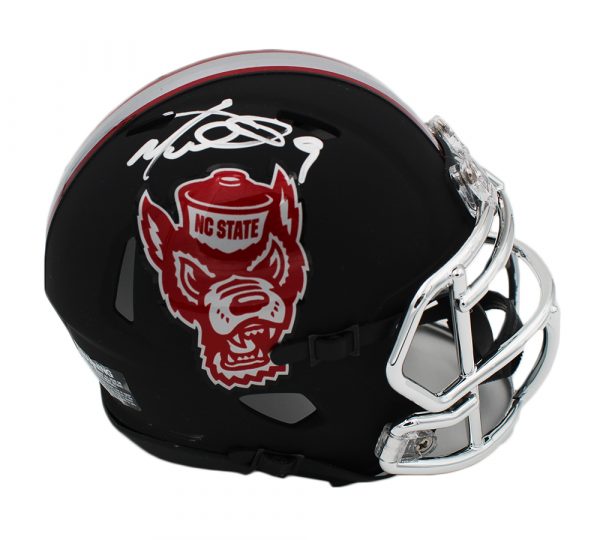 Mario Williams Signed NC State Wolfpack Speed Black NCAA Mini Helmet