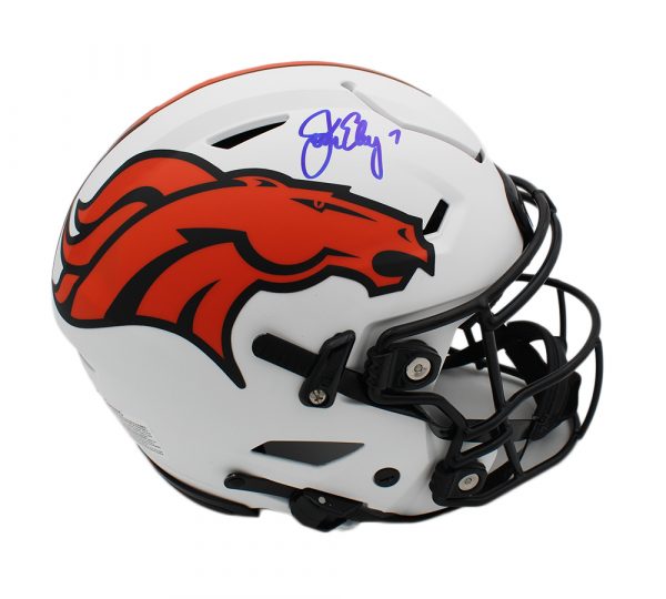 John Elway Signed Denver Broncos Speed Flex Authentic Lunar NFL Helmet - Image 2