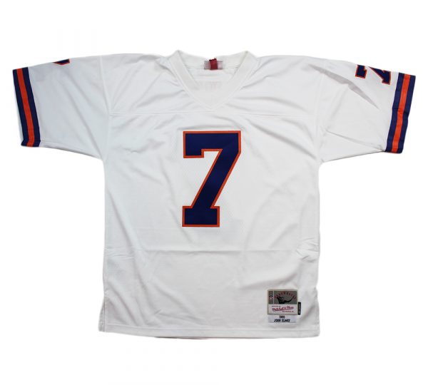 John Elway Signed Denver Broncos Mitchell & Ness White Jersey - Image 3